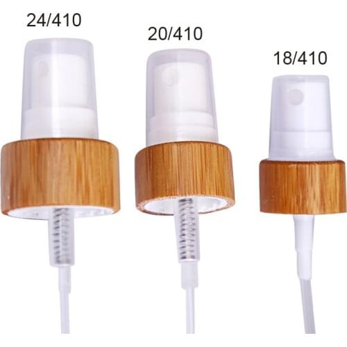 10/50/100pcs 18/410 20/410 24/410 bamboo white press pump head cap Spray Atomizer/Lotion Press Nozzle for Cosmetic Liquid Bottle