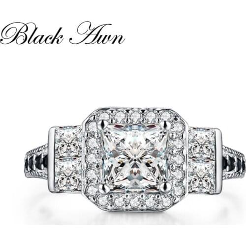 2021 New Fashion Neo-Gothic Band 925 Sterling Silver Jewelry Trendy Wedding Rings for Women Engagement Ring C101