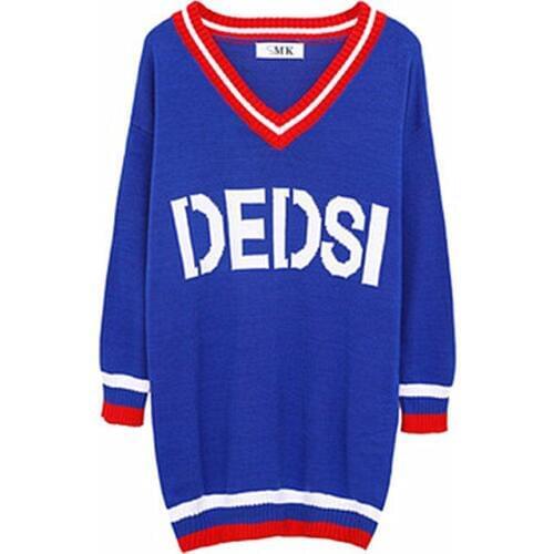 Autumn And Winter New Fat Sister MM Korean Casual Sweater Loose Tibetan fleshy Shirt Contrast Color Fashion Loose Large Size