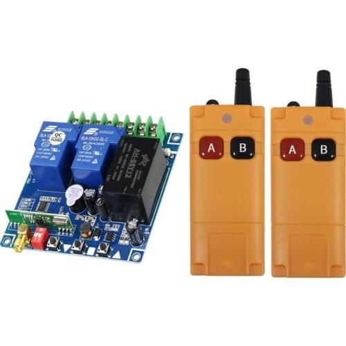 433mhz AC 220 V 240 V 250V 380V 2 CH RF Wireless Remote Control 30A relay for Industrial farm electric light power switch