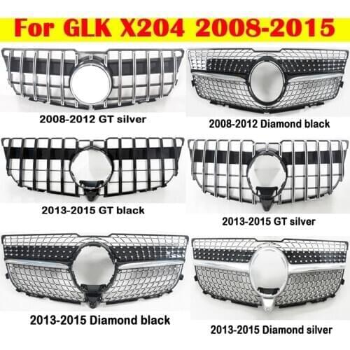 Car facelift Middle grille For Mercedes-Benz GLK X204 2008-2015 ABS bumper Diamond GT front grill vertical bar