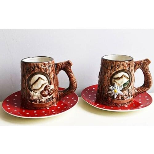 Christmas Forest Pine Cone Decoration Ceramics Mugs coffee mug Milk Tea office Cups Drinkware the Best birthday Gift