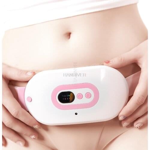 Pink Heating Women Warm Uterus Belt Waist Brace for Relief Dysmenorrhea Pain Menstrual Period Heated Waist Pads Health Care