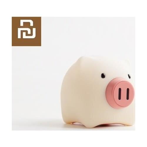 Cute Pig LED Night Lights for Kids Bedroom Soft Silicone USB Rechargeable Timing Off Color Adjustable Dimmable desk Lamp