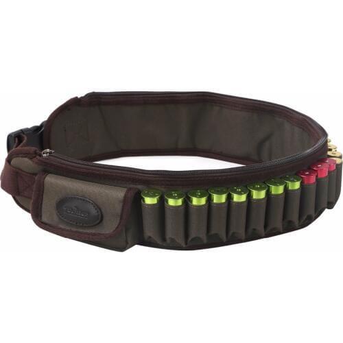 Tourbon Hunting Gun Accessories Tactical 12 Gauge Bandoleer Shotgun Cartridge Belt 600D Nylon Ammo Holder 24 Rounds