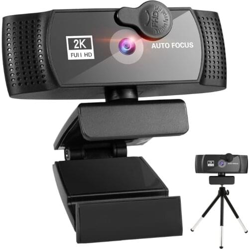 1K/2K/4K/8K Webcam with Mic & Privacy Cover &Tripod for PC Laptop USB Free Drive Autofocus Computer Camera for YouTube