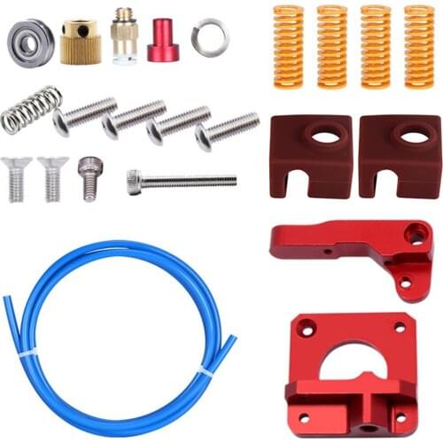 High Quality CR10/Ender3 Extruder Set for 3D Printer CR10/Ender3 Extruder + PETG Tube + Spring + Silicone Sleeve Cover