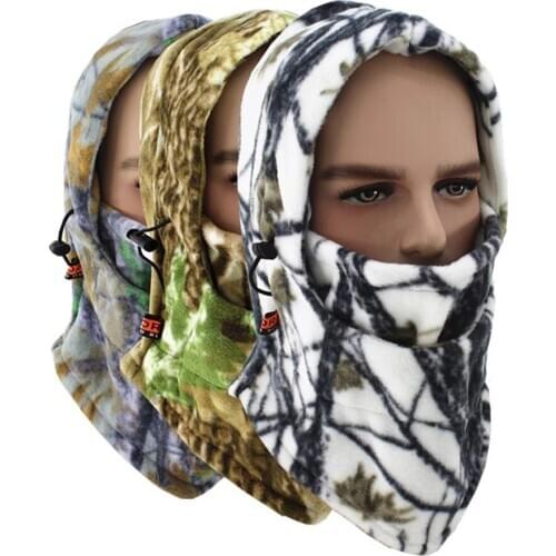 Winter Fishing Hats Caps Camouflage Camo Ventilated Breathable Windproof Keep Warm Face Mask Hunting Hiking Outdoor Sport Hat