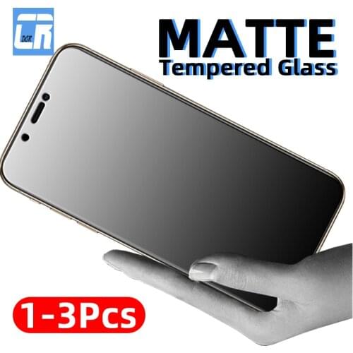 1-3Pcs No Fingerprint Matte Tempered Glass For iPhone 11 Pro Max SE 2 8 7 6S Plus 5 X XR XS MAX 12 Mini Frosted Protective Film