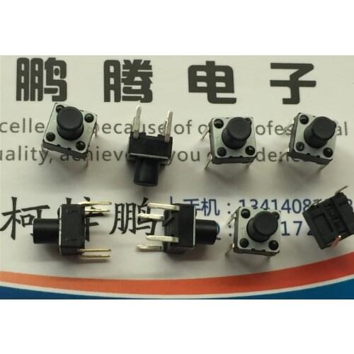 10PCS/lot EVQPK107K Panasonic tact switch 6*6*7 in-line 4-pin button micro-movement straight foot long life