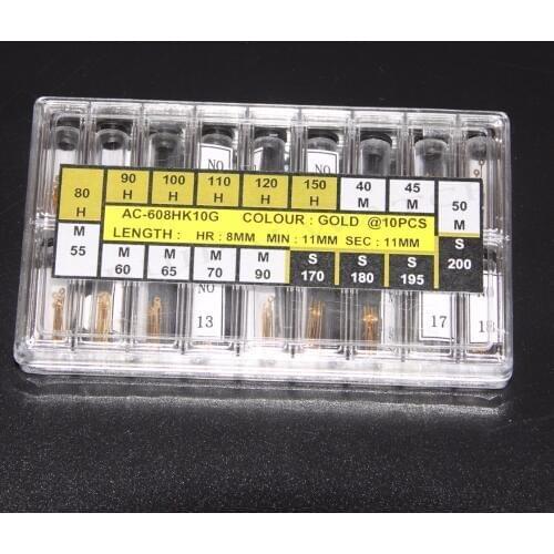 180PCS Golden Color Hour/Minute/Second Hand Set for Watch Repair Free Shipping