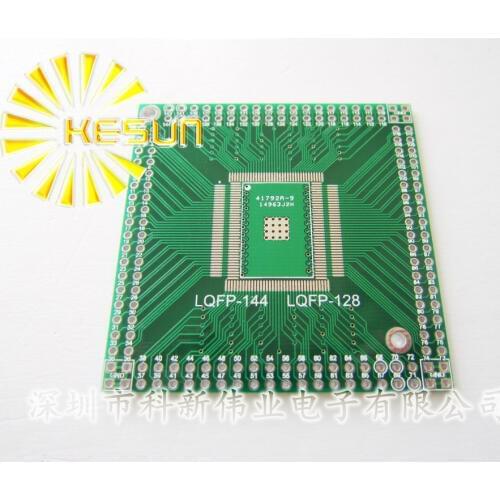 20PCS X QFP / EQFP / TQFP / LQFP144 / LQFP128 SMD turn DIP CPU broad 0.5mm Pitch IC adapter Socket / Adapter plate / PCB