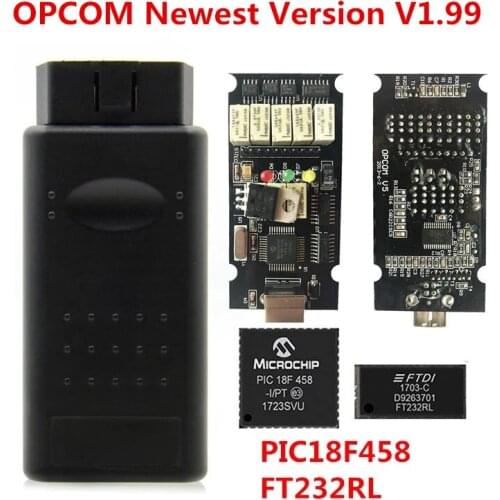 2021 Newest V1.99 OPcom with PIC18F458 FTDI op-com OBD2 car Diagnostic tool for Opel OPCOM Interface Scanner Diagnostic Tool