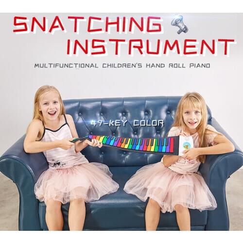 49keys children portable soft handscroll controller synthesizer roll up piano electronic Musical Instruments for kids Beginner