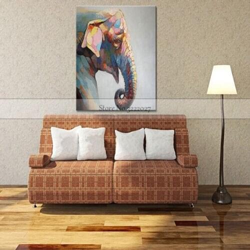 Abstract Colorful Cuardros decoracionHandmade Oil Painting Canvas Painting Cartoon Animal Wall Art 1 Pieces Home Decoration