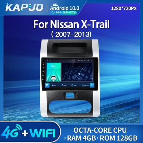 Kapud Android 10.0 Auto Radio 9" Car Multimedia Player Stereo For Nissan X-Trail 2007-2013 GPS Navigation