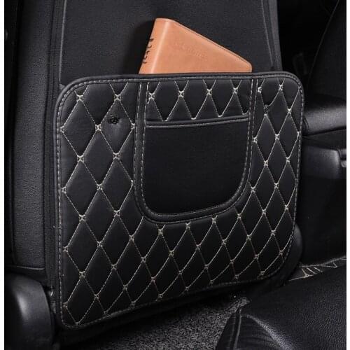 Car Storage Bag PU Leather Anti-Child-Kick Pad for Car Waterproof Seat Back Protector Cover Universal Auto Anti Mud Dirt Pads