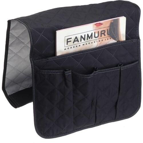 Black/Grey/Coffee/Wine Red 5 Pocket Armchair Sofa Chair Storage Holder Remote Control Phone Couch Organizer