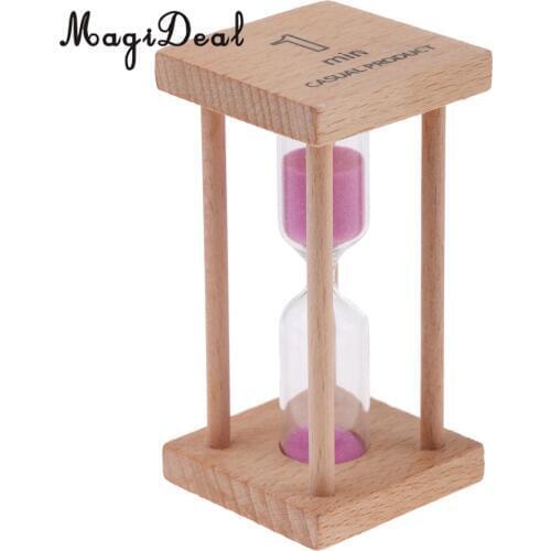MagiDeal 1 Minute Wooden Sand Timer Kids Children Teeth Brush Timing Sport Yoga Times Counter Sandglass Hourglass