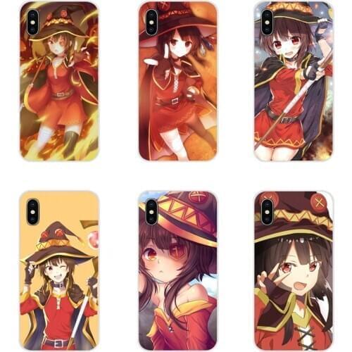 For Xiaomi Redmi Note 3 4 5 6 7 8 Pro Mi Max Mix 2 3 2S Pocophone F1 Anime Konosuba Megumin Accessories Phone Cases Covers