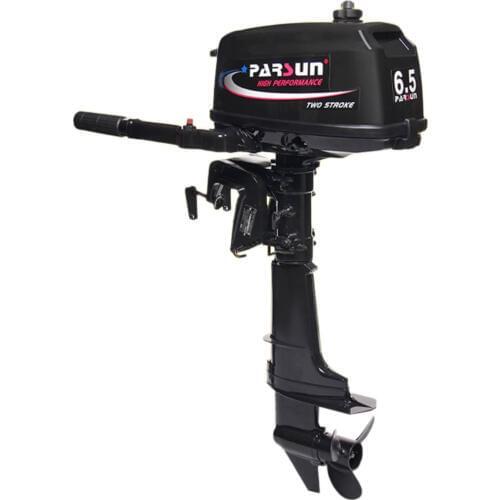 2-stroke 6.5Hp 102cc Water-cooled Manual Short Axis Gas Marine Outboard Thruster for 2.7-4m Mini Boat