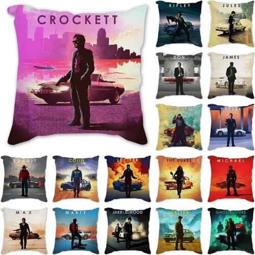 Europe Vintage Car Print Pillow Cover Soft Short Plush Cushion Covers Pillow Case Home Decor Print Pillows Cases Sofa 45*45cm