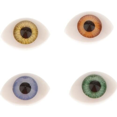 8PCs 4 Colors Plastic Oval Eyes For Animals Doll Mask Toy DIY Crafts 14x9mm