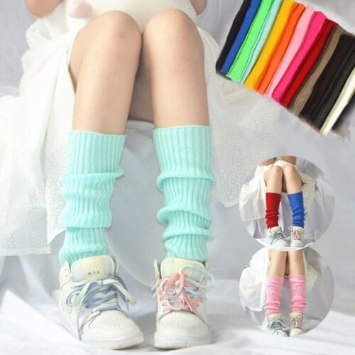 Candy Color KNEE JK Uniform Leg Warmers Korean Lolita Girls' Ins LONG Socks Girls Pile Up Socks Foot Warming Cover