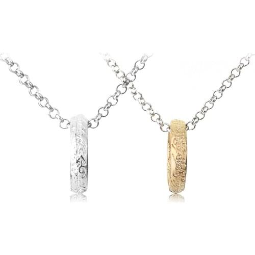 Rings for Women 2021 New Trendy Movie Simple Elf Words Elvish One Ring Of Power Banquet Trinket Magical Ring With Chain Jewelry