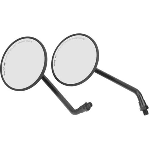 Motorcycle Mirrors Motorcycle Foldable Mirrors Rearview Universal Round Black Housing Handlebar Mount Rear Mirrors