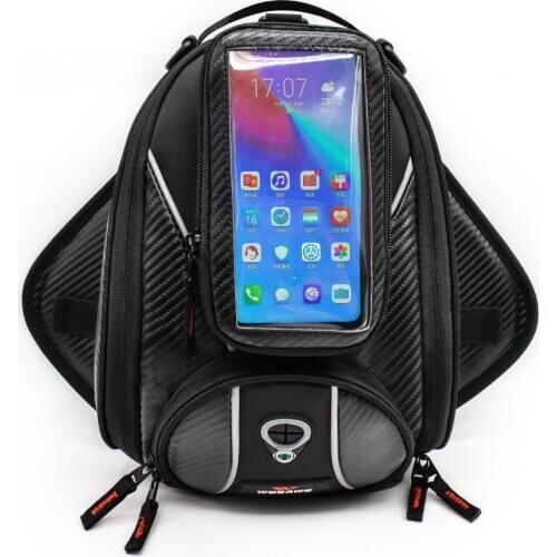WOSAWE Motorcycle Magnetic Fuel Oil Tank Bag Universal Motorbike Touch screen navigation Bag Multifunction shoulder bag