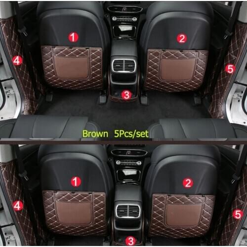 Car Seat Kick Pad For Hyundai Santa Fe 2019 2020 Special Rear Protection Interior Trim Modified Decoration Auto Accessories