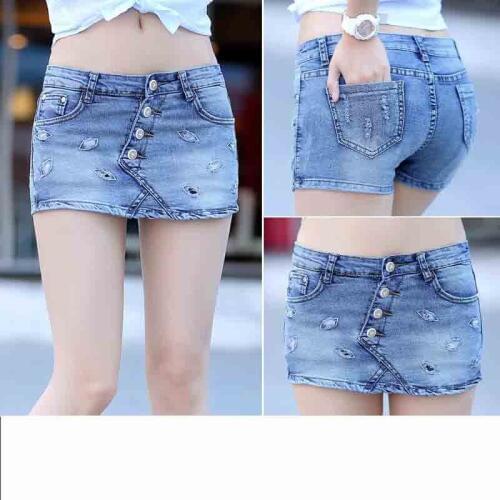 2020 spring and summer new Korean version of slim slimming denim shorts hot skirt