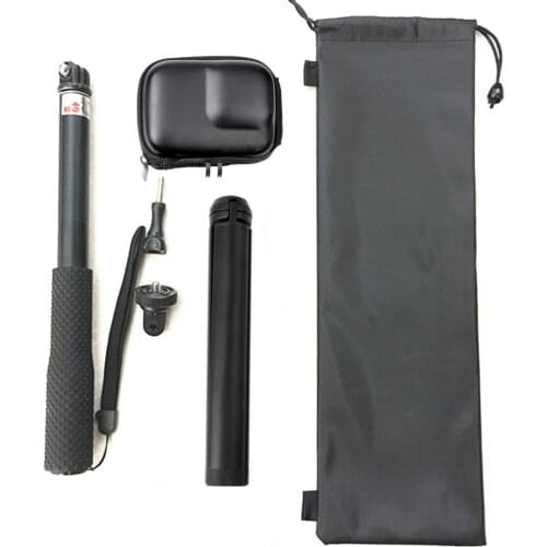 2021 New Aluminum Monopod Tripod Mount Mini Storage Protection Bag Half Open Quick Release Carrying Case for GoPro Hero 9 Black
