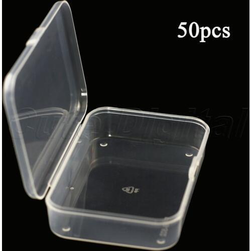 50pcs/lot 8.5 x 5.7 x 2cm Plastic Box Clear Transparent Container Case Storage Box for craft item or to store photographs