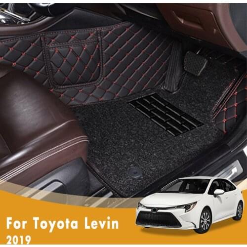 RHD Luxury Double Layer Wire Loop Carpets Car Floor Mats For Toyota Levin 2019 Styling Anti-Dirty Waterproof Accessories Cover