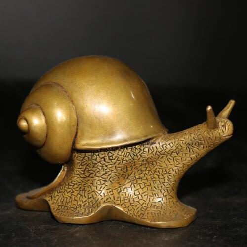 Home Christmas Decorations Gifts,Collection Chinese Brass Snails Sculpture,Metal statue