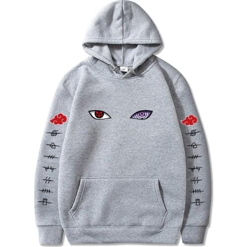Sweatshirt Akatsuki Cloud Symbols Print Hoodies Japan Anime Streetwear Men Women Oversized Pullover Harajuku Personality Hoody