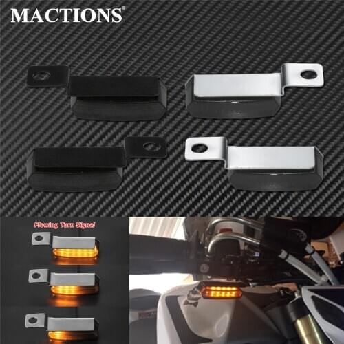 Motorcycle Universal Mini LED Turn Signal Indicator Light Flowing Water Blinker Flashing Lamp For Harley Cafe Racer For Yamaha