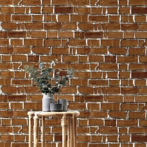 Vintage Brick Wallpaper Wall Stickers for Living Room Background Moisture-proof Retro Stones Vinyl Decorative Wall Home Decor
