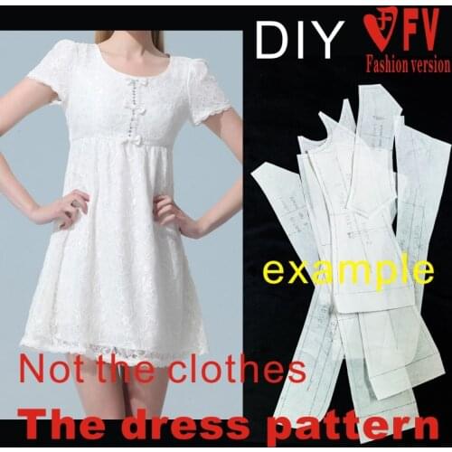 Clothing DIY The dress Dresses Sewing Pattern cutting drawing BLQ-17