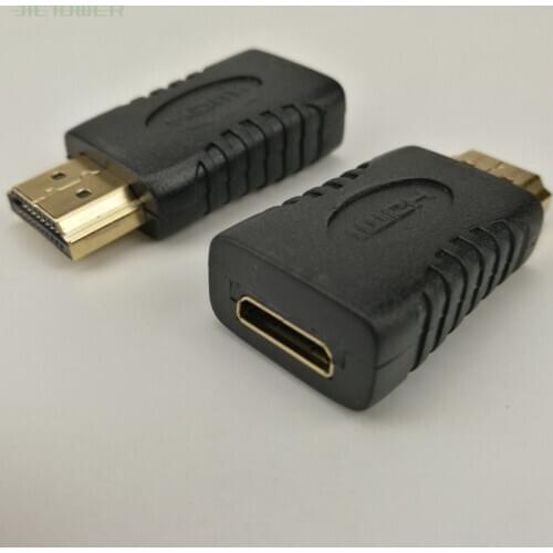 High Quality Gold Plated HDMI Male to Mini HDMI Female Full HDMI Adapter Converter for HDTV 60pcs/lot