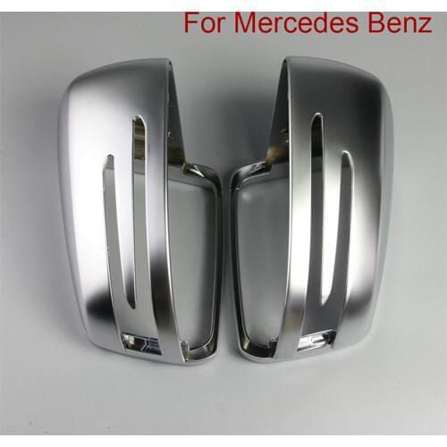 X-CAR 2pcs matte chrome reversing mirror cover side mirror cover Error Free For Mercedes Benz A B S C CLASS W204 E CLASS W212