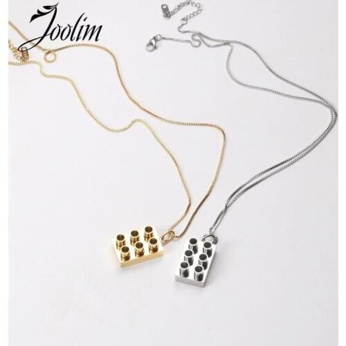 Joolim Jewelry Wholesale Fashionable Mahjong Grain Necklace Waterproof Gold Jewelry