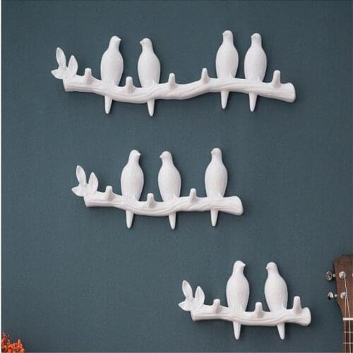 1PCS Wall Decorations Home Accessories Living Room Hanger Resin Bird Key Bedroom Kitchen Coat Hat Clothes Towel Hooks
