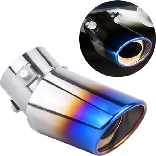 1pcs Universal Automobiles Exhaust Muffler Tip Stainless Steel Pipe Chrome Trim Modified Car Rear Tail Throat Liner Accessories