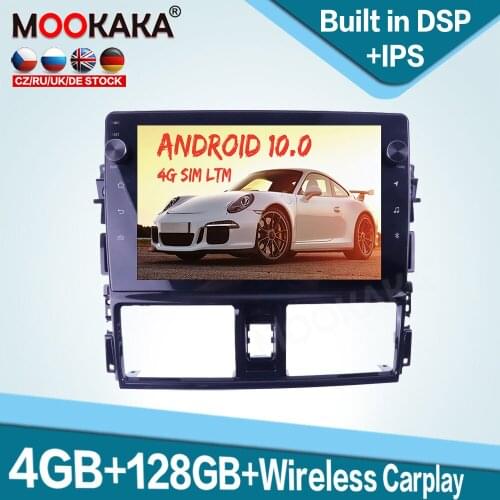 128GB Carplay Android Car Multimedia Player for Toyota Yaris Vios 2013 - 2016 Auto Radio GPS Navigation Audio Stereo Head Unit