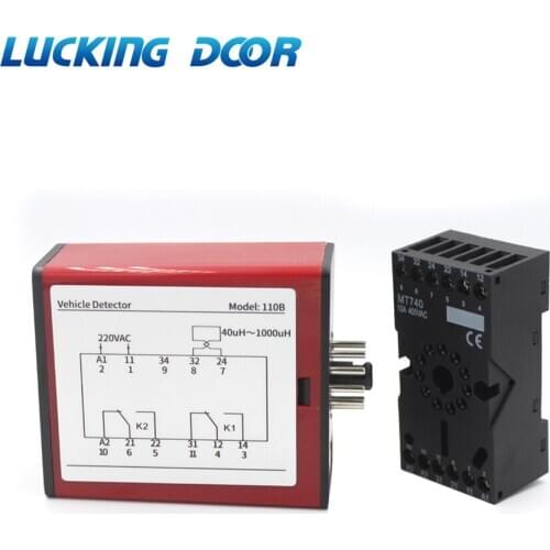 220V Single Channel Traffic Control Vehicle Safety Loop Detector for barrier swing Sliding Gate Opener Car Parking