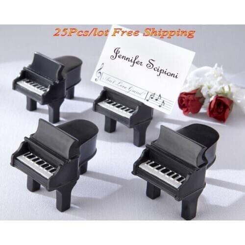 25 Pieces/lot) Musical themed Wedding souvenirs Gift of Piano name card decorations For Bridal shower Party photo holder