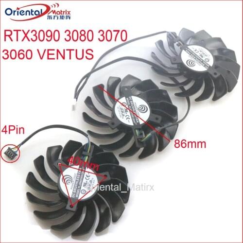 3pcs/lot PLD09210S12HH 86mm DC12V 0.40A 4Pin VGA Fan For MSI RTX 3090 3080 3070 3060 VENTUS Graphics Card Cooling Fan